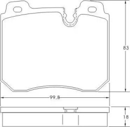 Комплект тормозных колодок A.B.S. 36952 OE